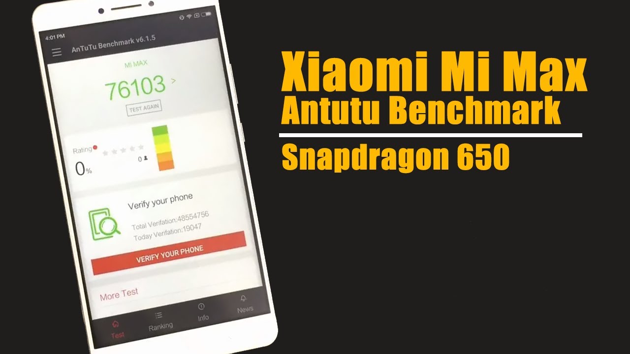 Xiaomi Mi Max Antutu Benchmark |  Snapdragon 650 3GB RAM 32GB ROM