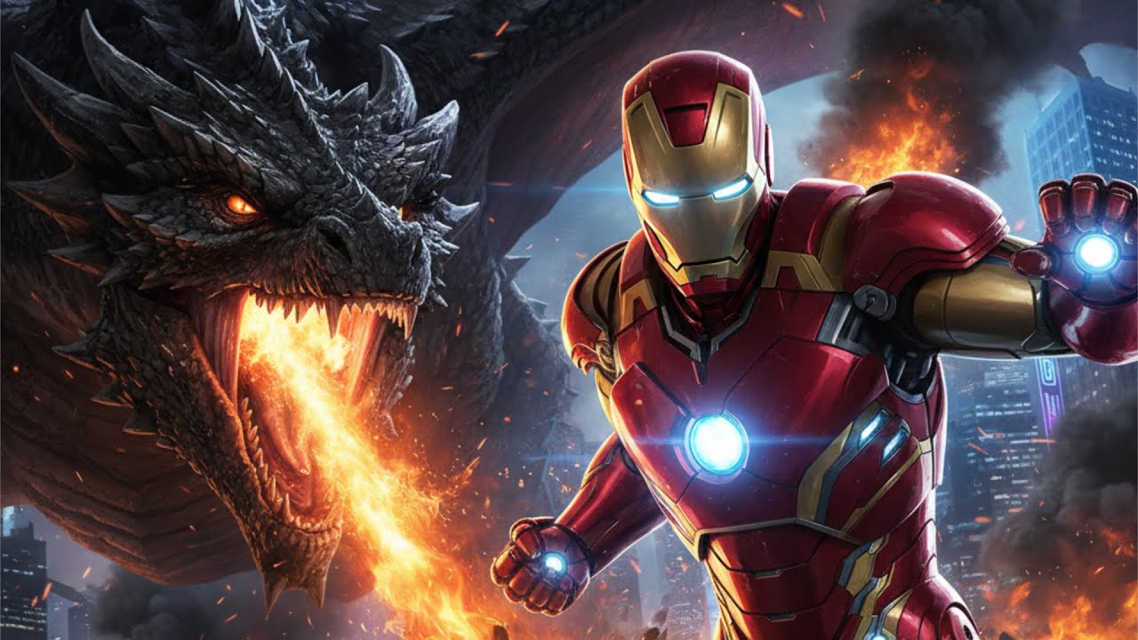 An Armored Hero vs Giant Dragon 🐉  Epic Cinematic Battle 4K CGI Movie