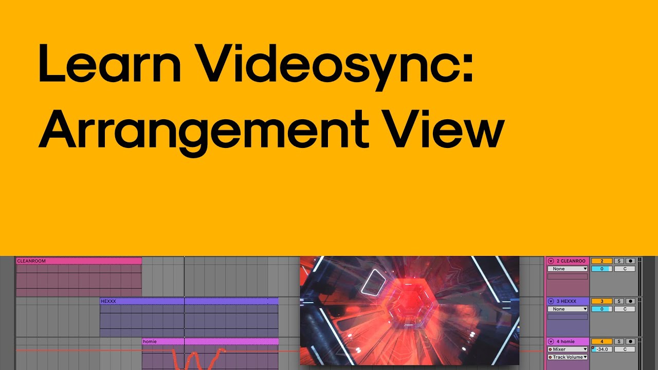 Использование видео в режиме аранжировки Ableton Live 11 с функцией Videosync