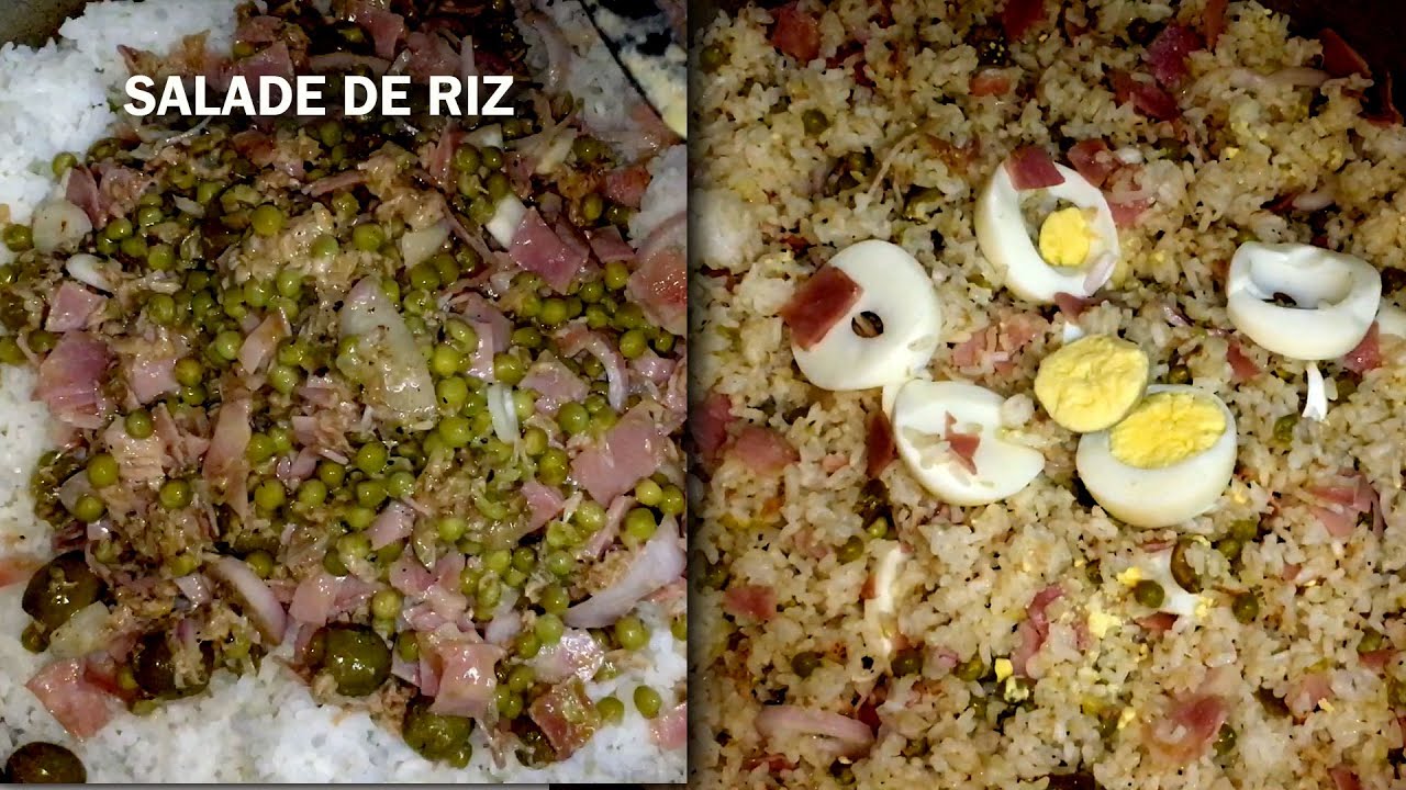 Salade de riz la recette réunionnaise facile à faire.
