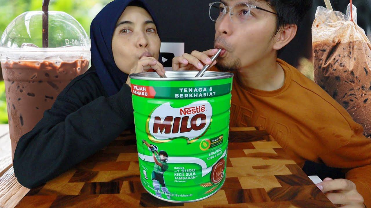 SUMPAH HAUS!!! CHALLENGE MINUM MILO AIS DALAM TIN SAMPAI KEMBUNG!!