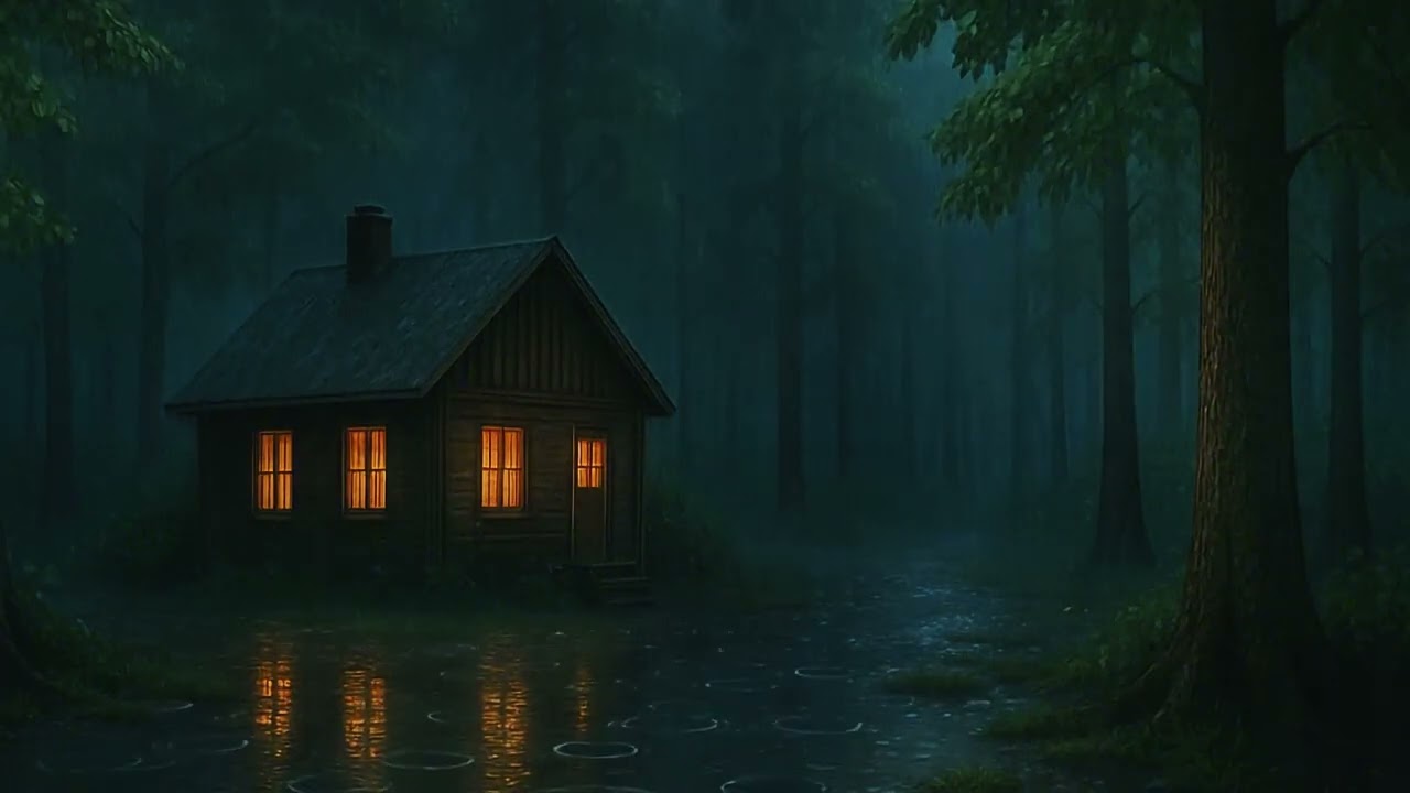 Rainy Cabin in the Forest – Cozy Ambient Loop for Relaxation & Sleep