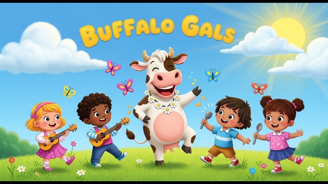 Buffalo Gals Poem 2026 | New Nursery Rhyme Songs 2026 | Cartoons for Babies | New English Poems
