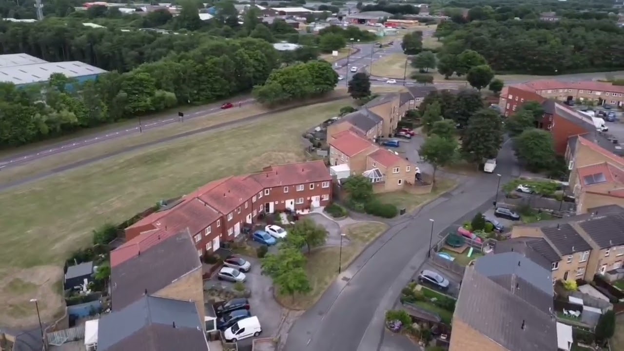 sunny Sulgrave Washington tyne and wear England UK DJI mini mavic drone view