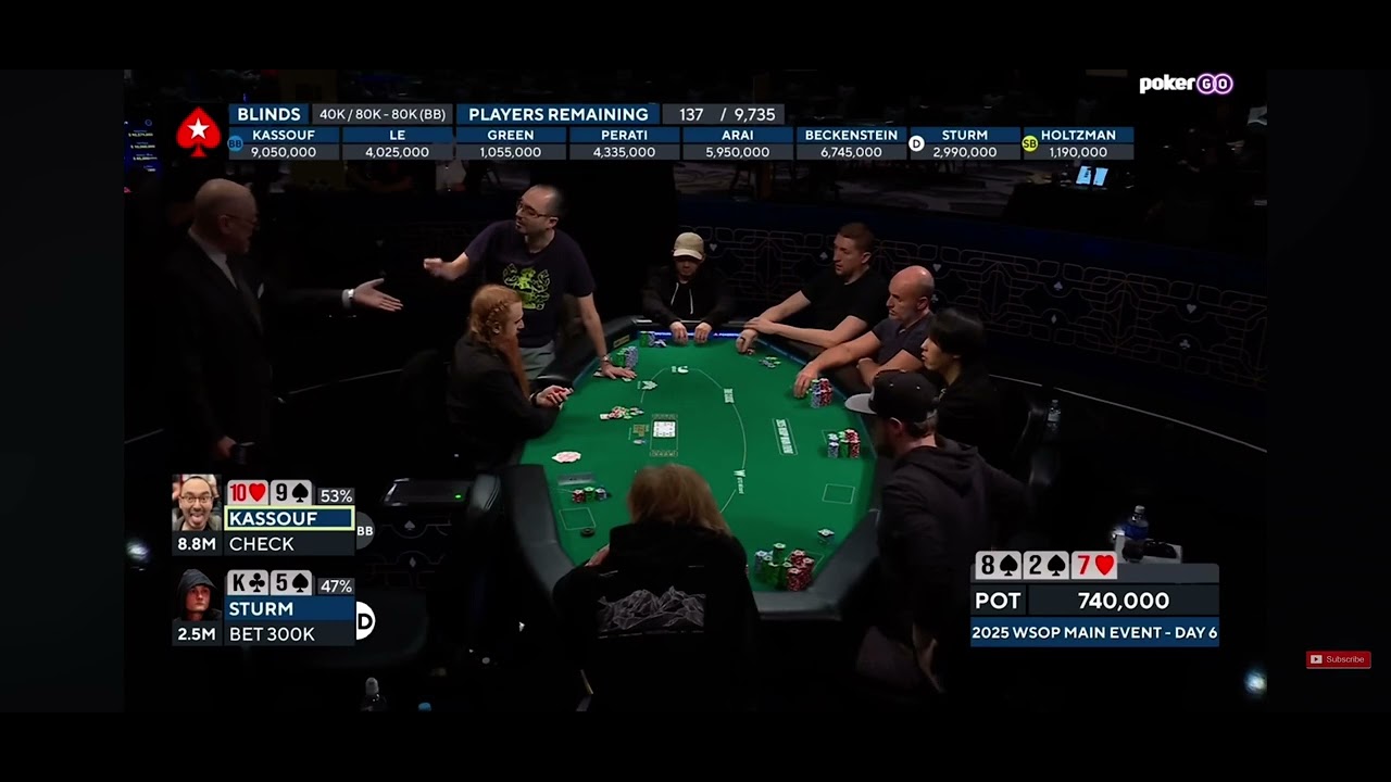Will Kassouf&rsquo;s hand is dead | 2025 WSOP Main Event Day 6! #wsop2025