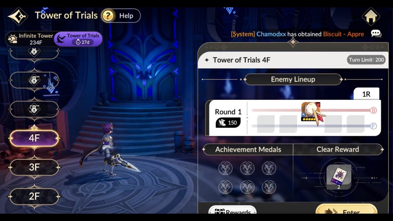Floor 4 – Mercure (6★ Clear) | Tower of Trial Season 8 | Seven Knight Re:Birth