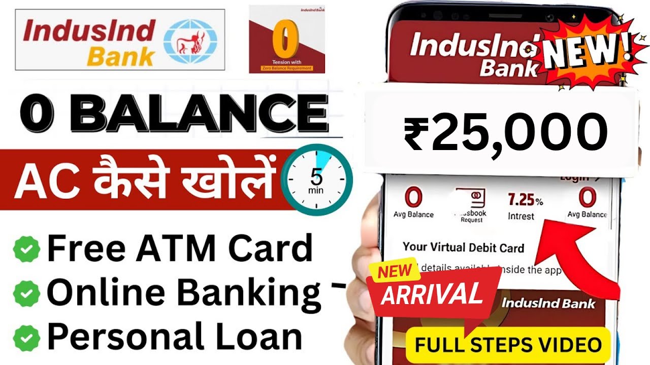 IndusInd Bank Account Opening Online 2025 | Indusind Bank Zero Balance Account Opening Online