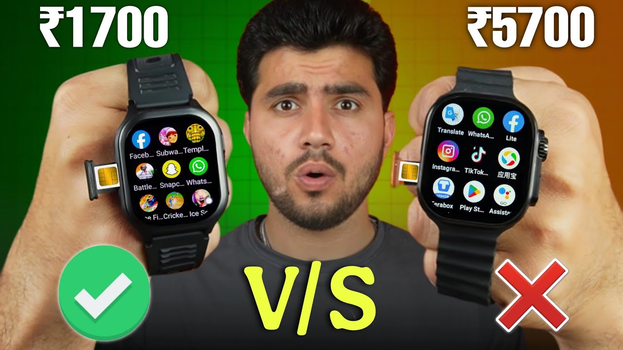 ₹1700 4G Pro Watch V/S ₹5800 Android Watch ⚡ Which One Is Better For You 🔥 Comparison Video | #watch