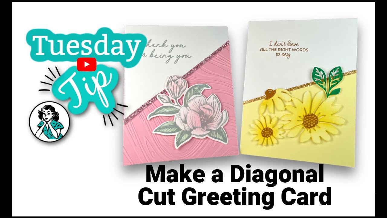 Diagonal Cut Greeting Card: Slant Your View And Craft Creatively