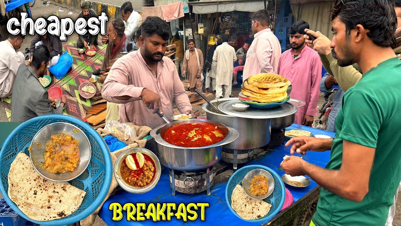 VEG & NONVEG DESI BREAKFAST || SHAHID NASHTA POINT || LAHORE HANGOUT