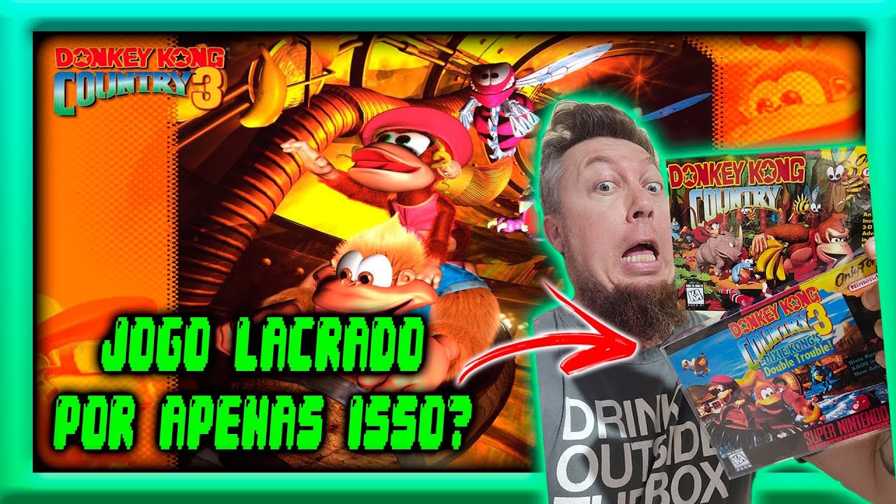 ABRINDO UM CARTUCHO DE SUPER NINTENDO LACRADO (DK3) É MUITO BARATO .......