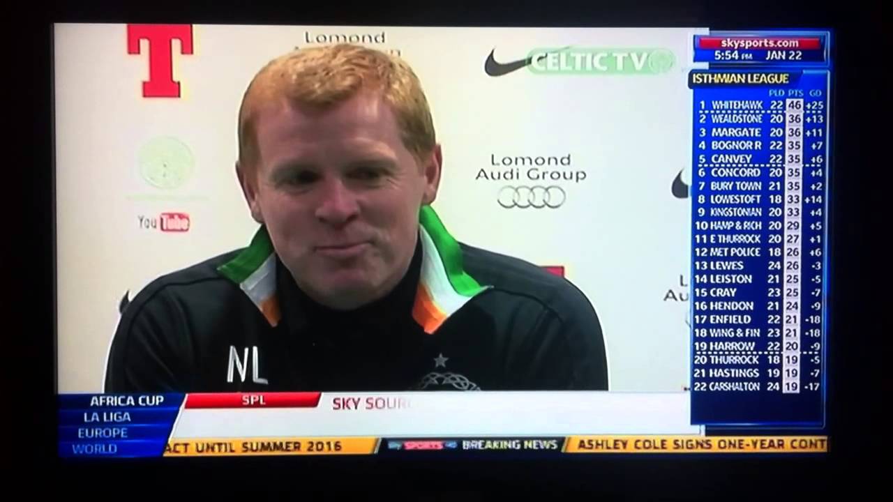 Neil Lennon funny interview (press conference)