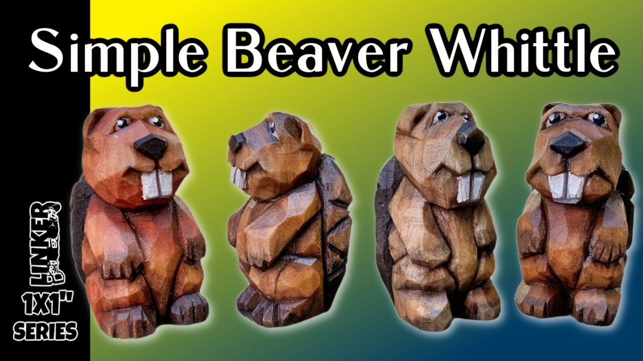 Carve a Simple Beaver -Knife Only Tutorial (1x1 series)