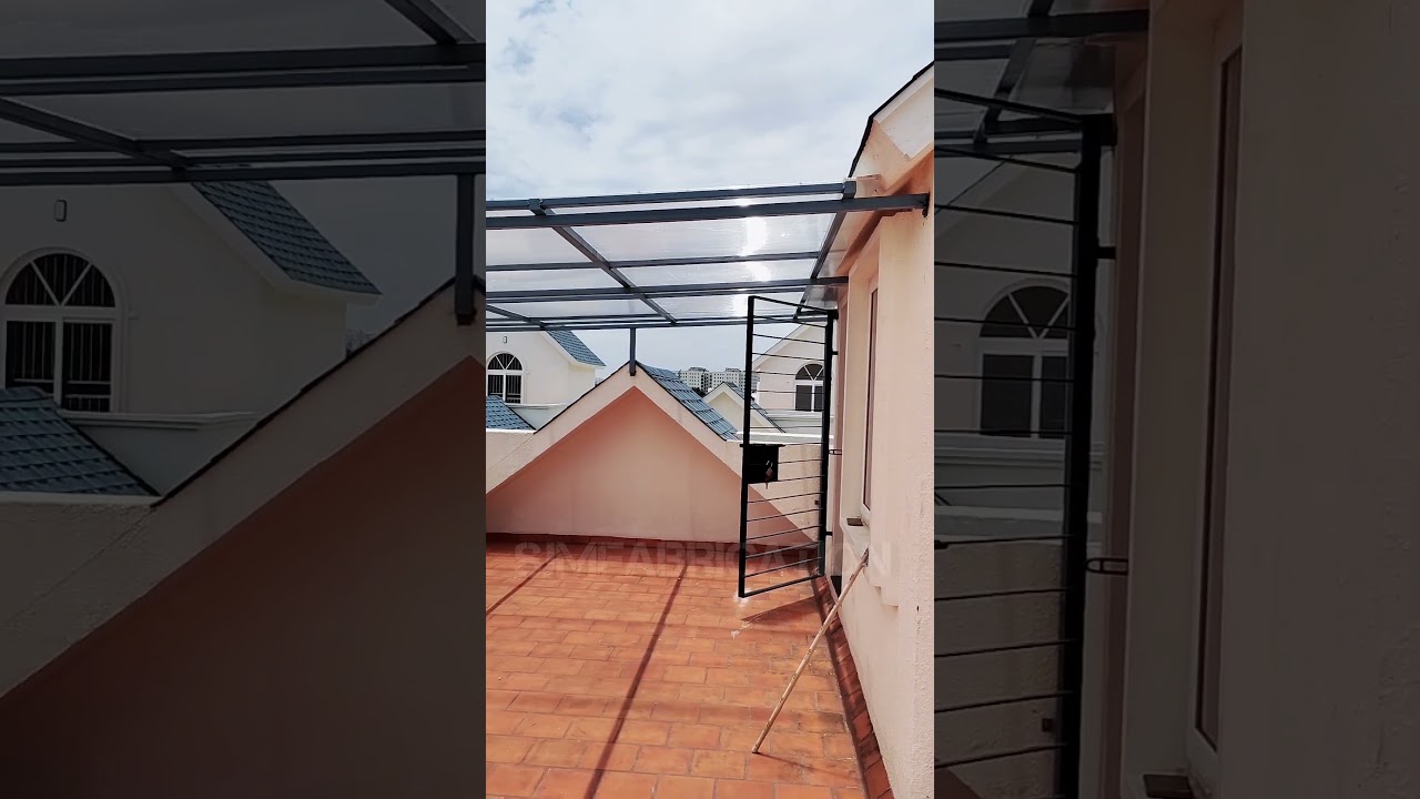 TERRACE POLYCARBONATE SHEET SHED #terrace #retractableroof #roofing #homedecor #useful #cover