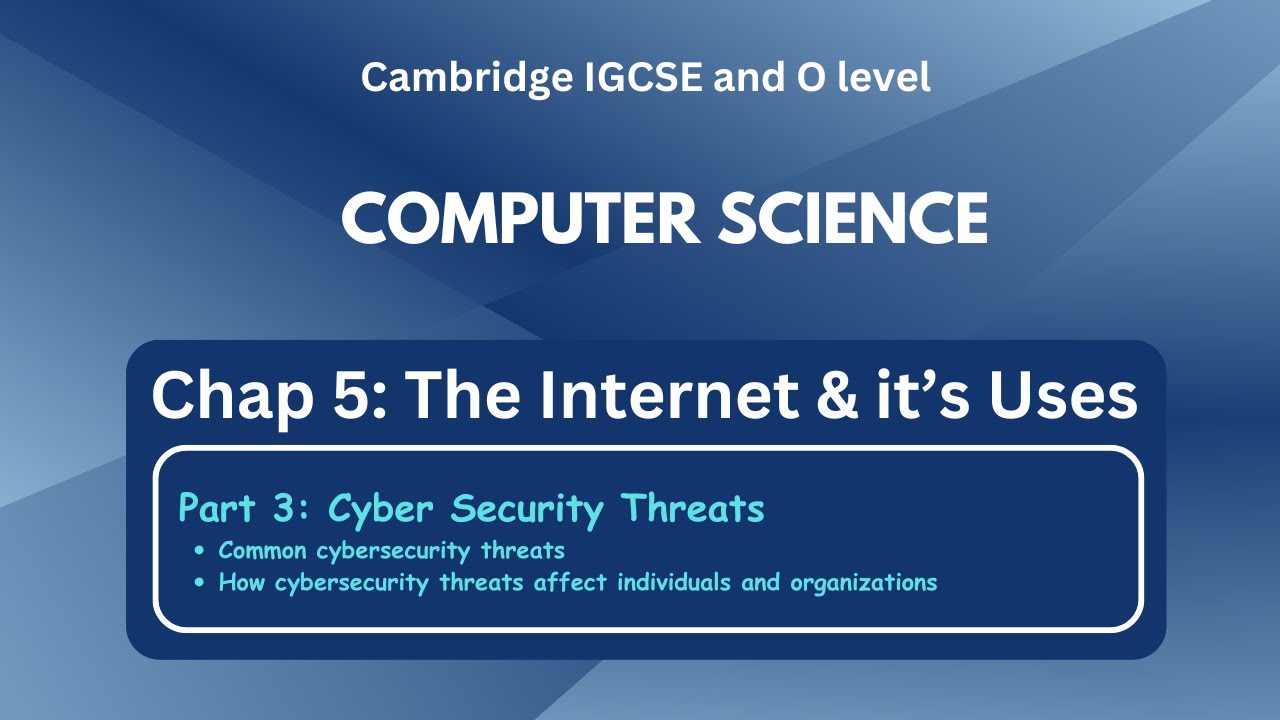 Информатика IGCSE - Интернет и его применение: Угрозы кибербезопасности - C5