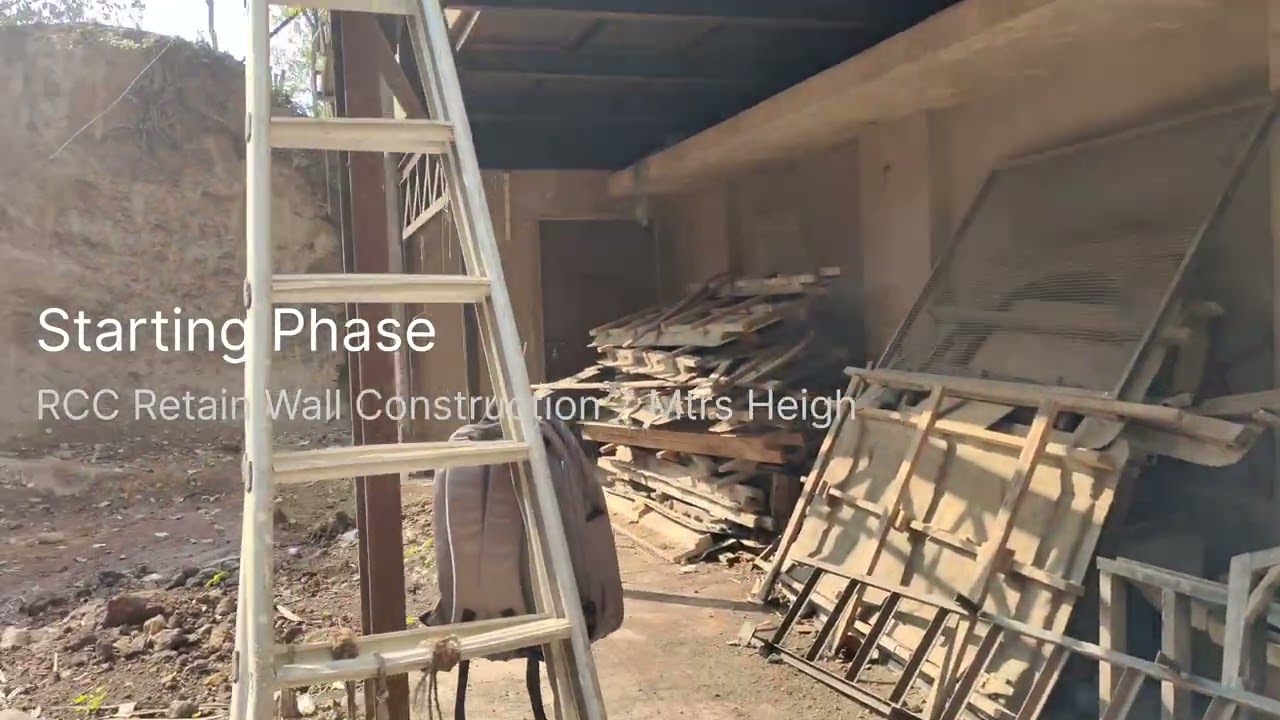 Starting Phase RCC Retain Wall Construction In Progress 