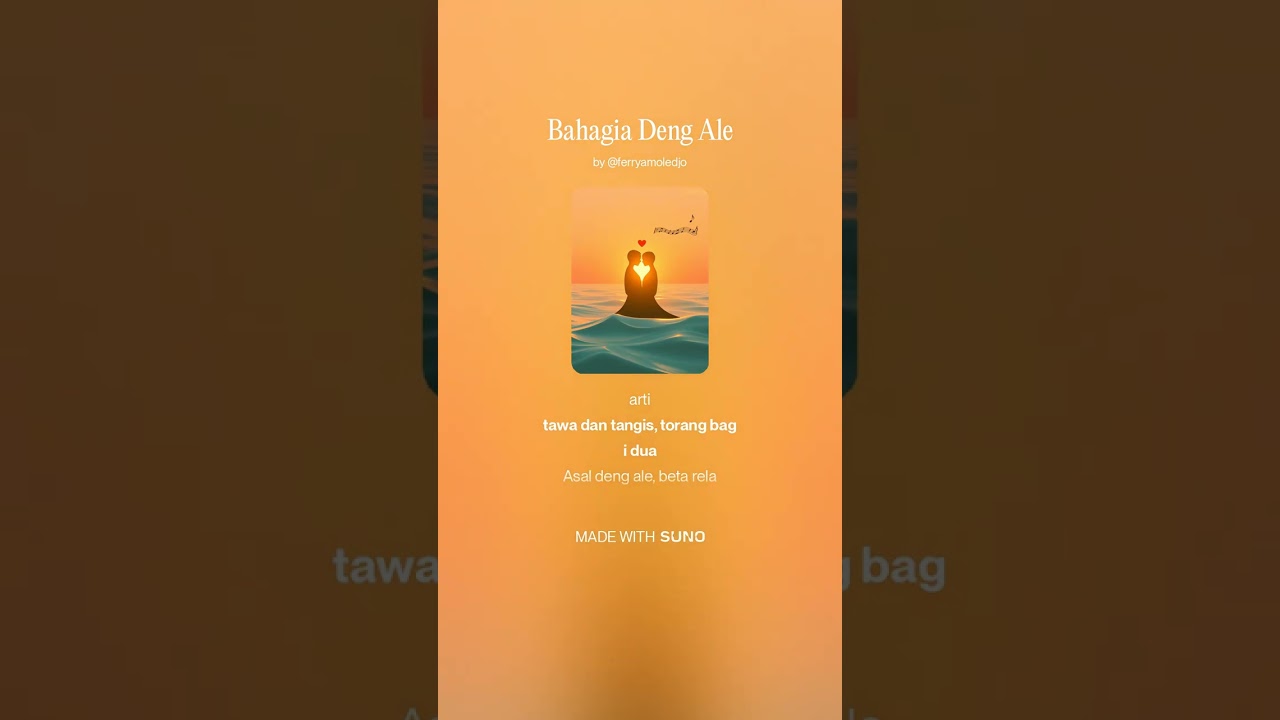 #Lagu Ambon terbaru #beta bahagia deng ale - Cipt.Ferry Moledjo 
