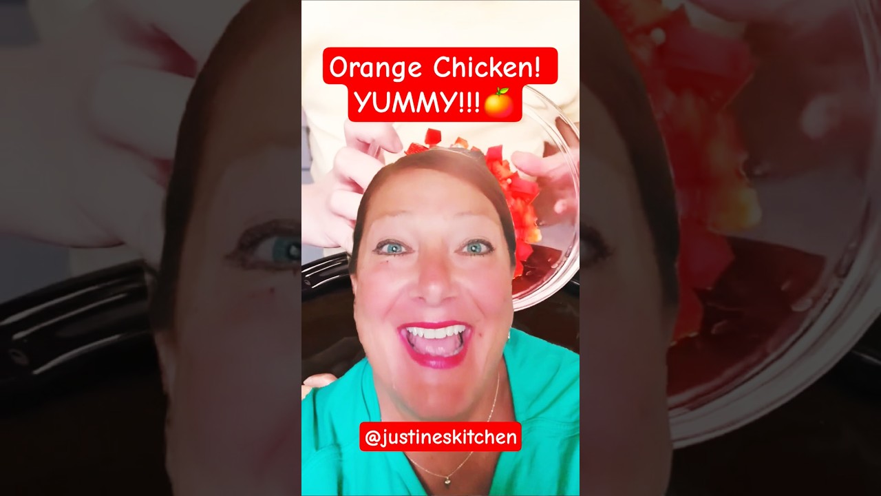 Easy Orange Chicken by @justineskitchen is delicious! #shorts #delicious #dinner #easyrecipe