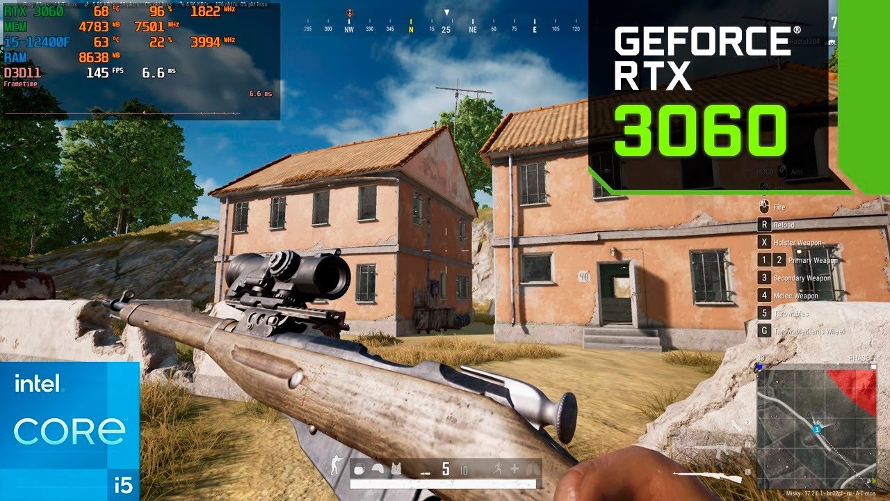 PUBG : RTX 3060 12GB + i5-12400F : Ultra Graphics
