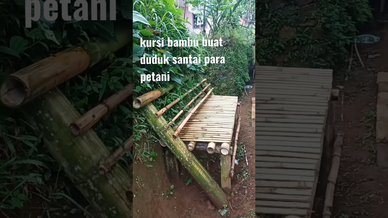 kursi bambu sisa potongan pembikinan ajiran/lanjaran
