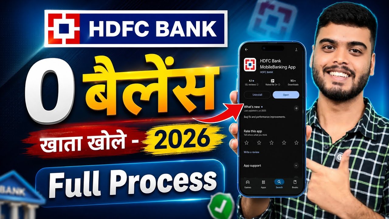 HDFC Bank Account Opening Online | HDFC Zero Balance Account Opening Online | HDFC Bank Account Open