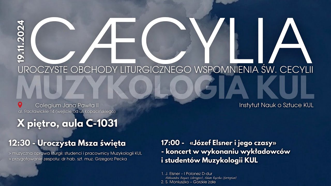 Koncert Cecyliański 2024 - Muzykologia KUL