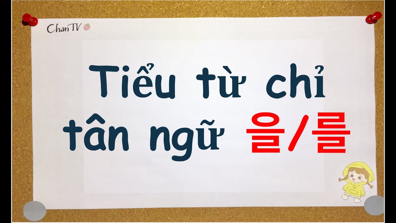 [Tự học tiếng Hàn] - Bài 14: Ngữ pháp N을/를
