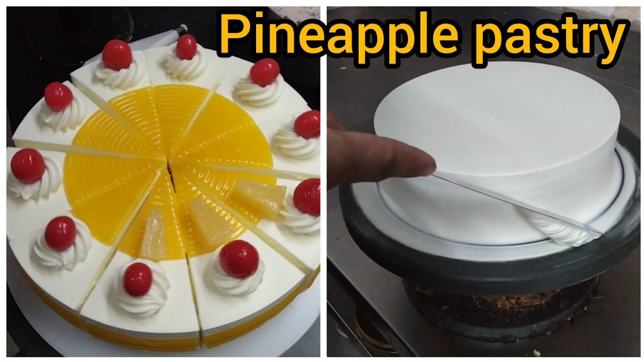Pineapple pastry making|| round shape pastry cutting skill
