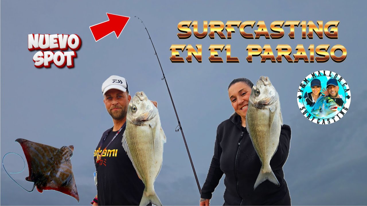 🔥🔥🎣🐟JORNADA A POR DORADAS EN EL PARAISO🐟🎣🔥🔥SURFCASTING🎣 PURO EN MALLORCA🏝️