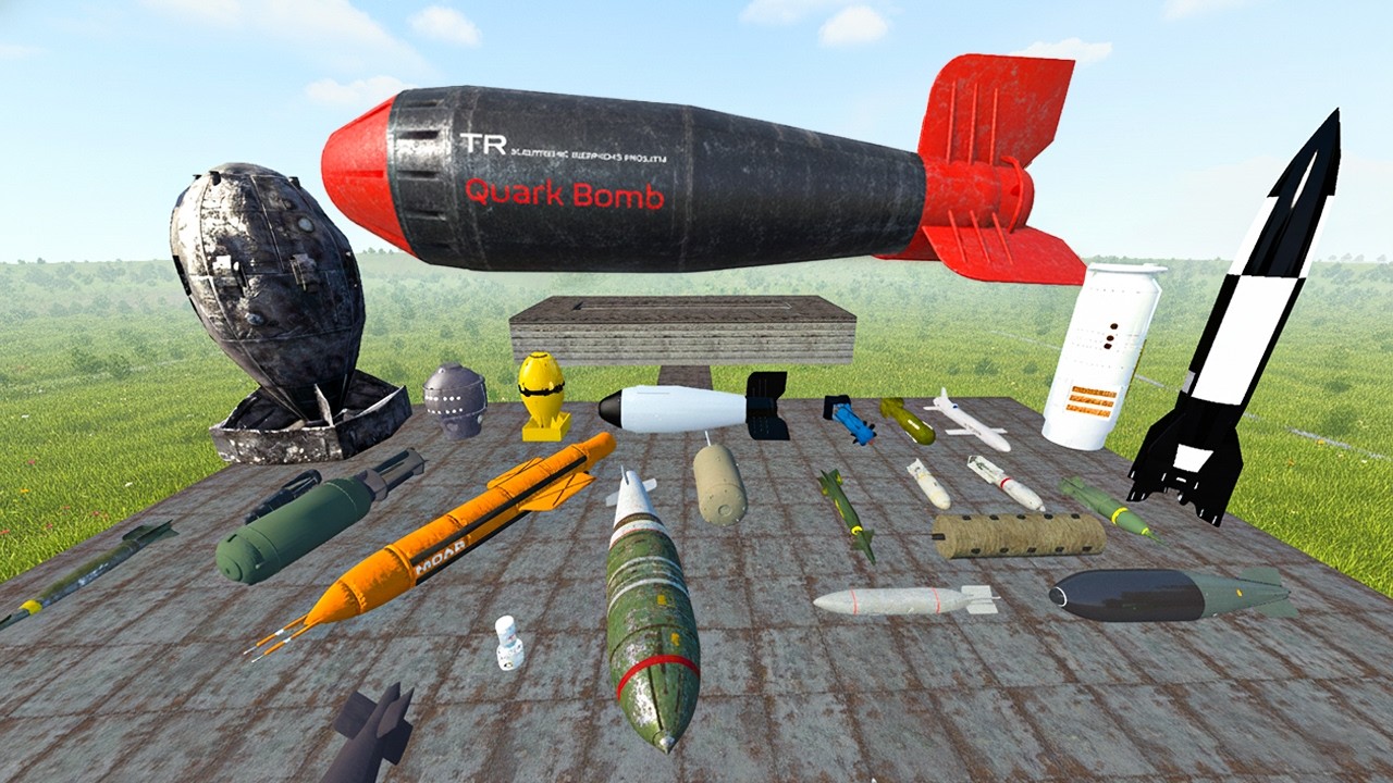 Throwing Every Nuclear Bomb on the Ground in GMod