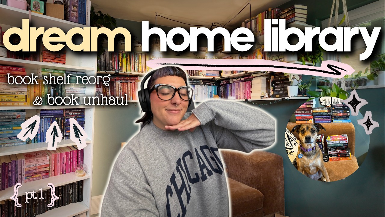 reorganizing my bookshelf 📚🖤🌈 book unhaul, decluttering, and more! (pt. 1)