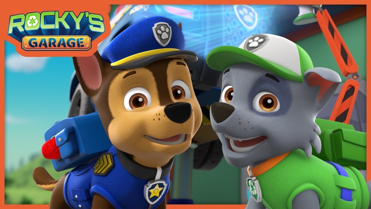 Rocky Lights the Way for Chase! 💡 - Rocky's Garage Compilation - PAW Patrol