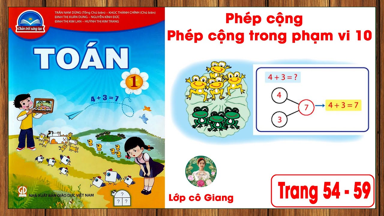 Toán lớp 1 chân trời sáng tạo trang 54-59 |Phép cộng trong phạm vi 10