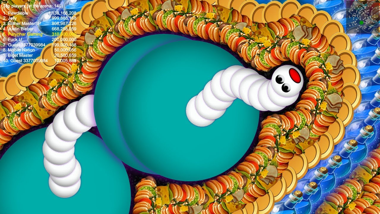 Worms Zone © 4M Score Legend Skill vs Error Gain Best Kill Slither Snake Top 1 Running Play