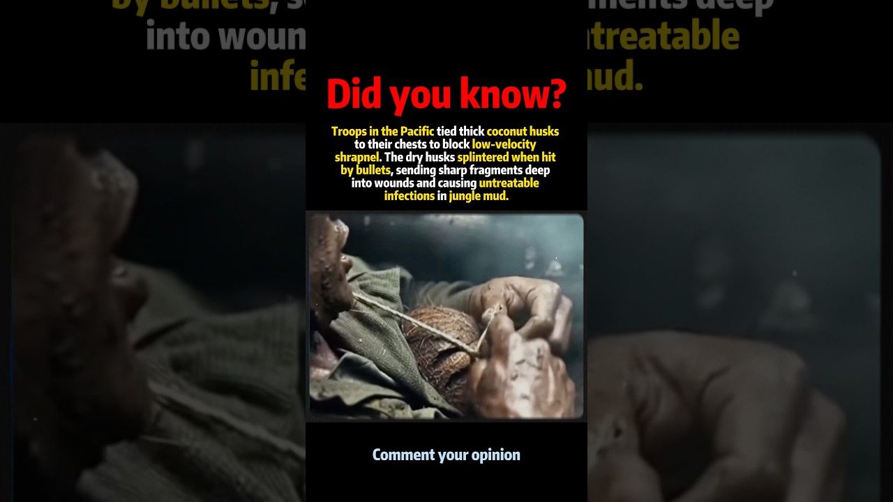 Why WW2 Marines Used Coconut Hulls as Body Armor #history #shorts