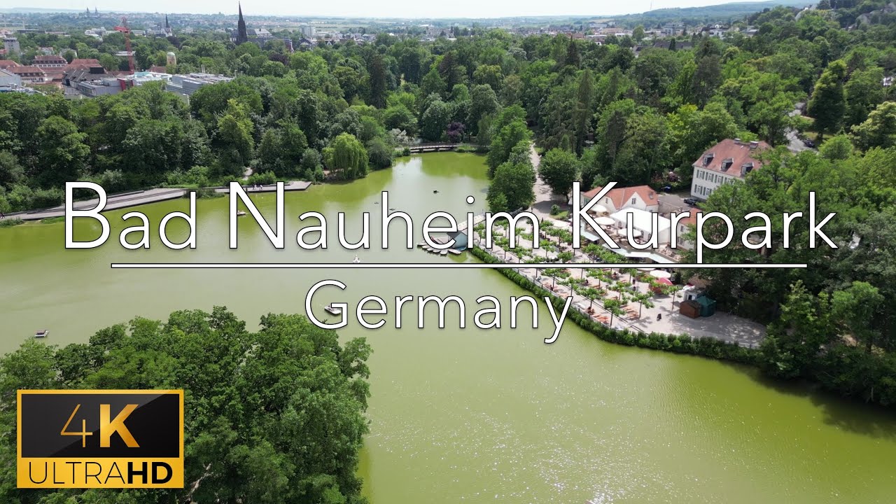 Bad Nauheim Kurpark - Luftaufnahmen mit Drohne | Spa Garden - Aerial shots with drone | [4K]