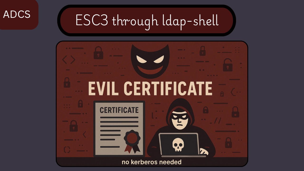 Part 3: ESC3 - ADCS privilege escalation when kerberos is not supported via certiifcates