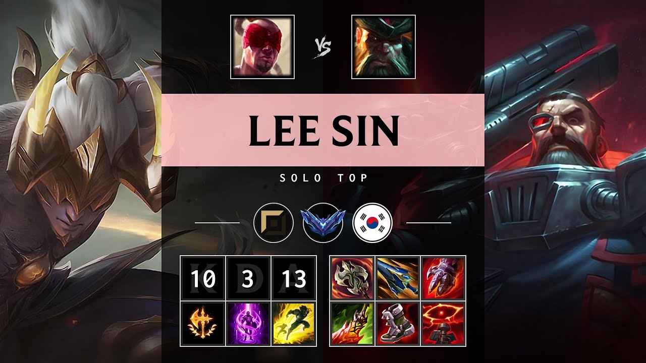 Lee Sin Top vs Gangplank: Legendary - KR Diamond Patch 14.24