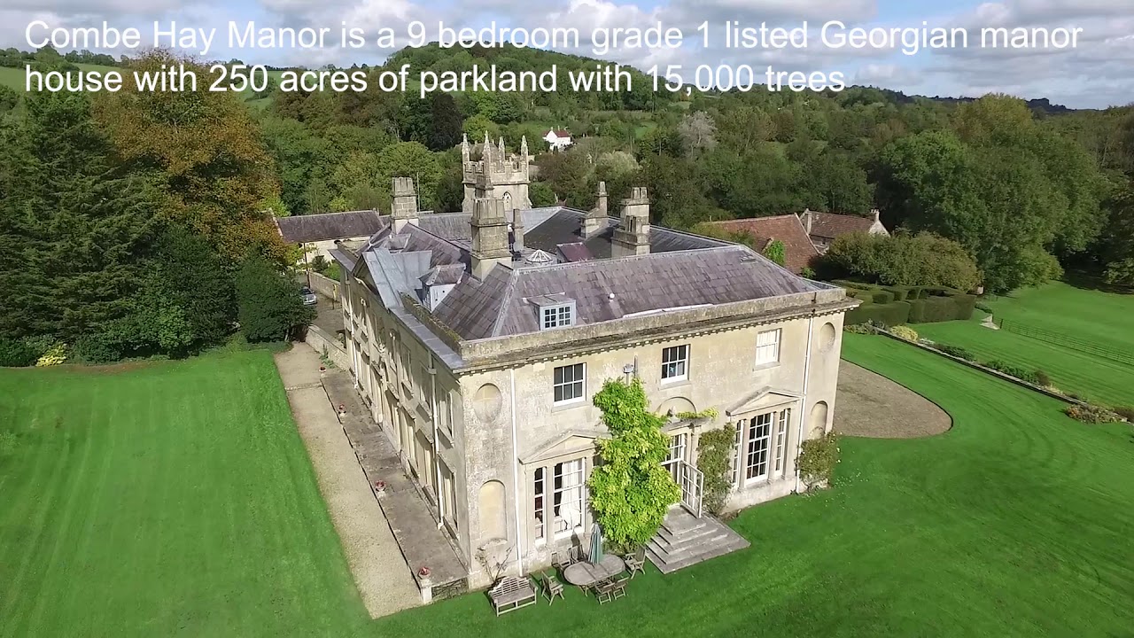 An aerial tour of Combe Hay village with captions