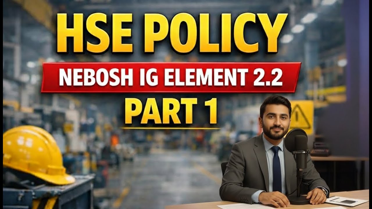HSE policy I NEBOSH IG element 2.2 I In Urdu / Hindi