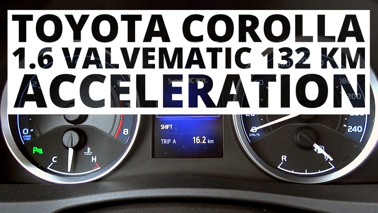 Toyota Corolla 1.6 Valvematic 132 hp (MT) - acceleration 0-100 km/h