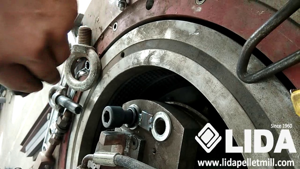 Video of Installing  roller for vertical ring die pellet mill