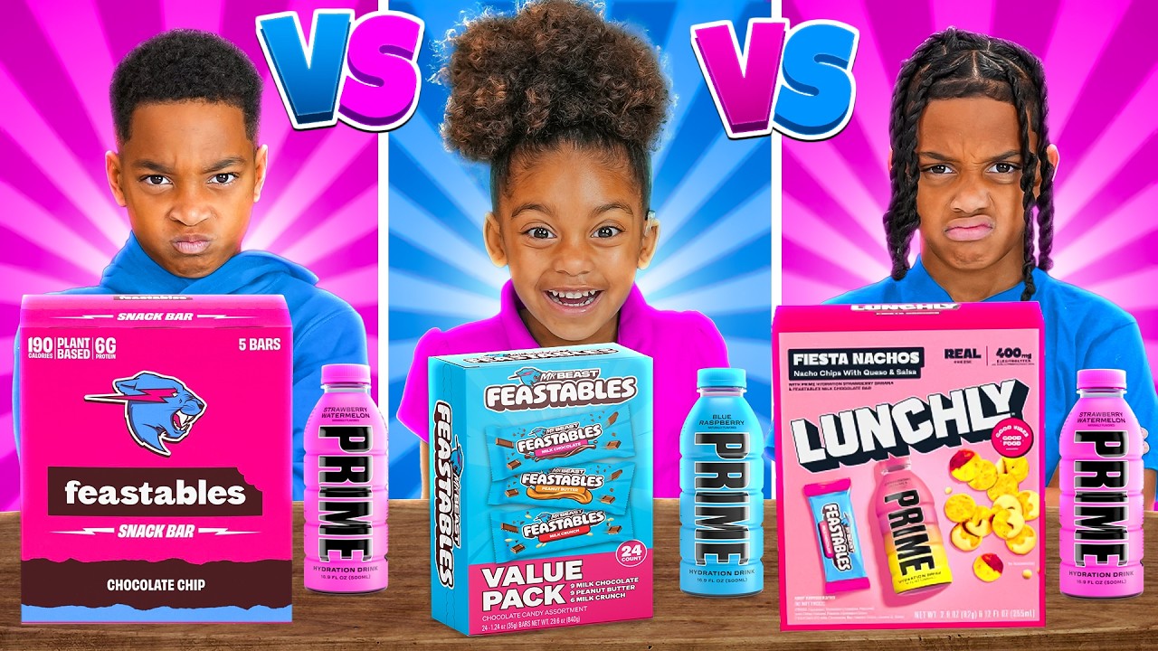 PINK VS BLUE FOOD CHALLENGE