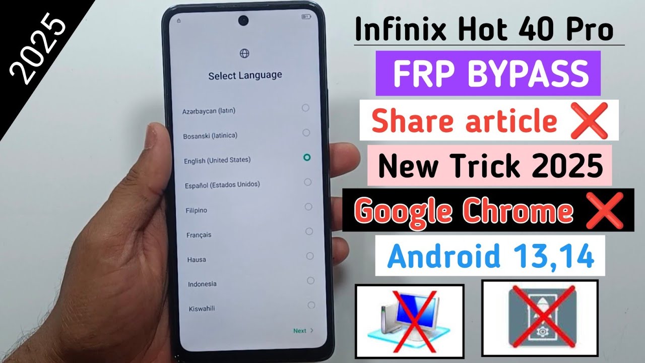 Infinix Hot 40 Pro (X6837) FRP Bypass Android 13,14 Without PC |❌ Share Article ❌ Google chrome