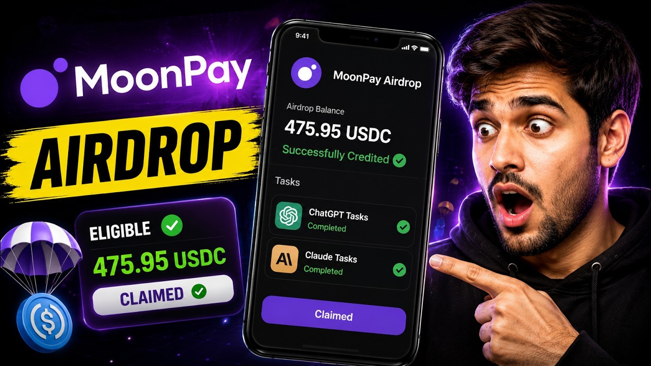 MoonPay Airdrop New Eligibility Criteria | ChatGPT & Claude Tasks Explained Hindi