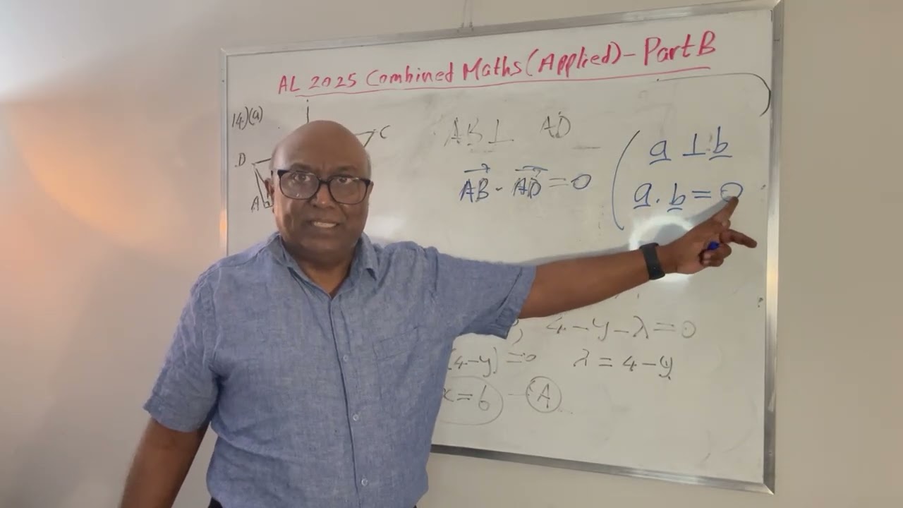 A/L 2025 Combined Maths (Applied) Part B Question 14(a)