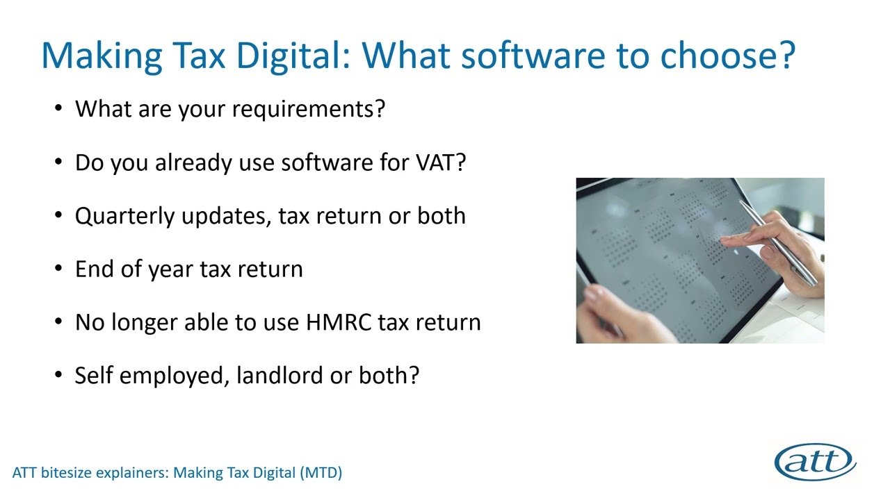 ATT Making Tax Digital Bitesize Explainers - Software