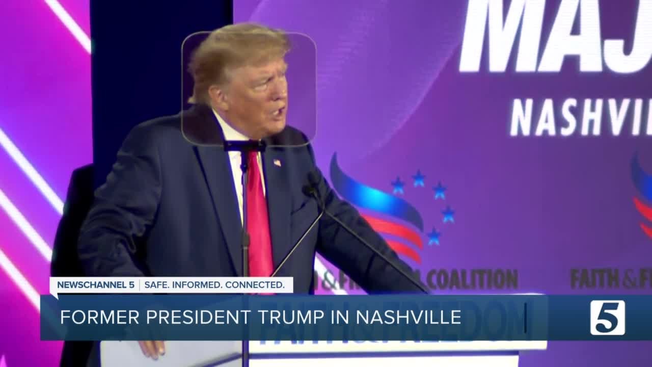 Former President Trump delivers keynote speech at Road to Majority Policy Conference