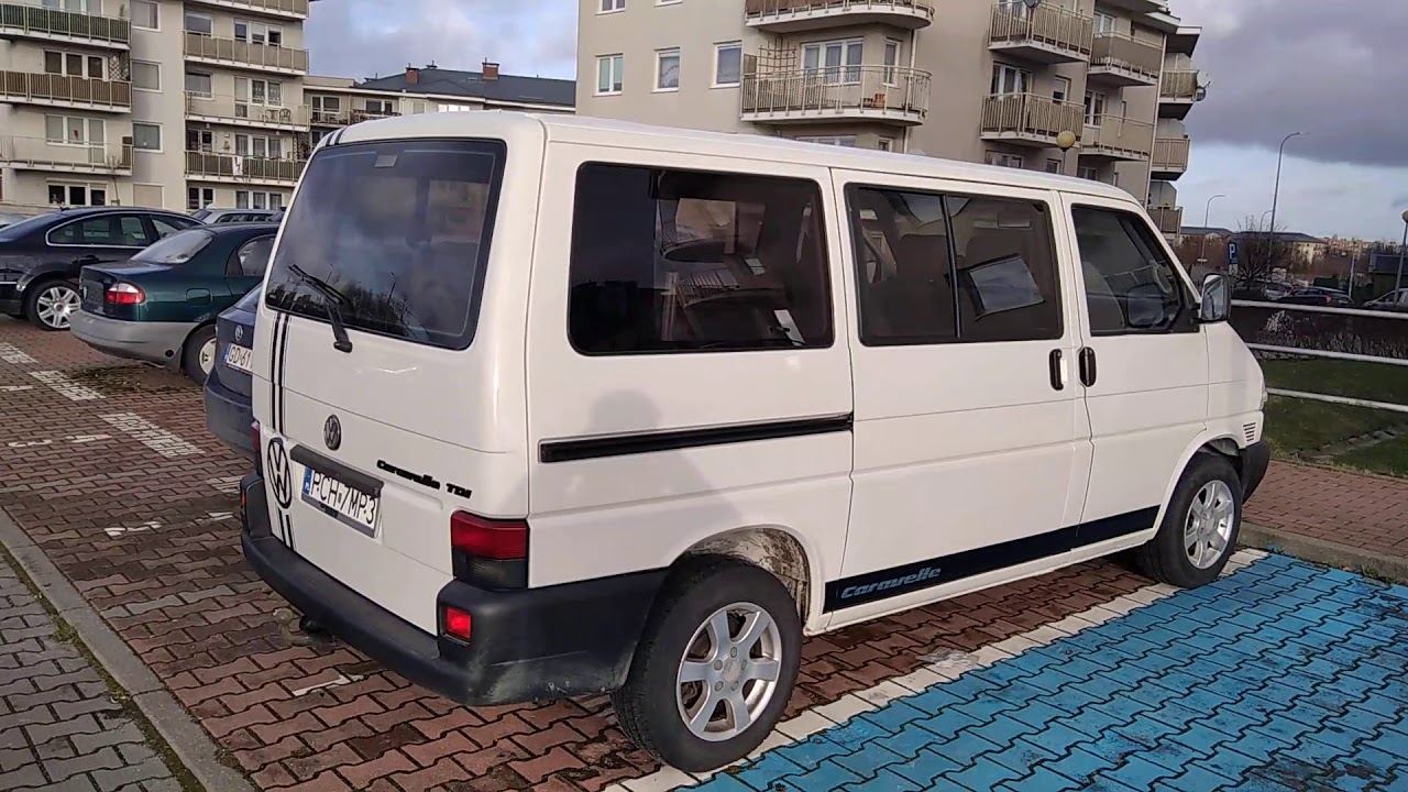 VW T4 Caravelle 2.5 TDI - Próba pierwszego odpalenia po zakupie, na zimnym silniku.