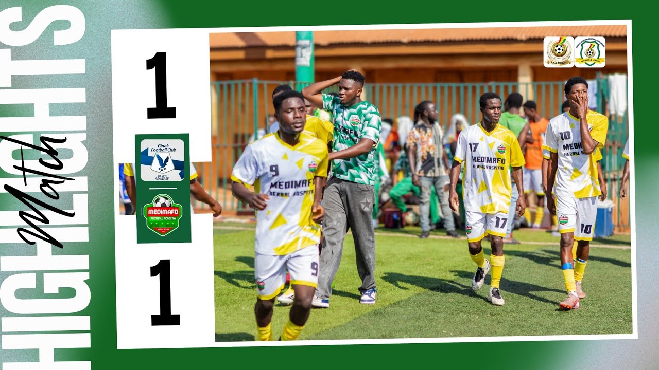 DAVID KUSI SCORED BUT POINTS SHARED💔 | MEDIMAFO FA 1-1 GINAK FC | ARFA D2 MW12 HIGHLIGHTS